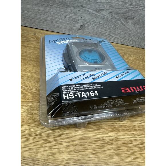 Aiwa Personal AM/FM Radio Cassette Player Headphones HS-TA164 NEW SEALED - Picture 7 of 8